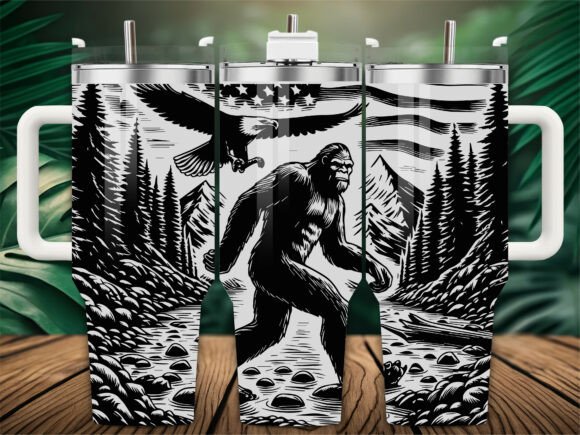 Bigfoot Forest 40oz Tumbler Wrap