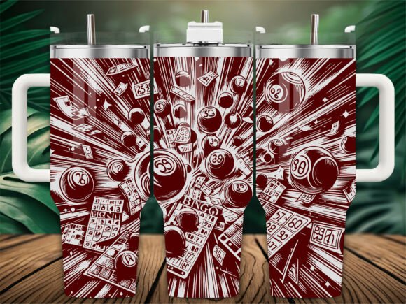 Bingo Card Explosion 40oz Tumbler