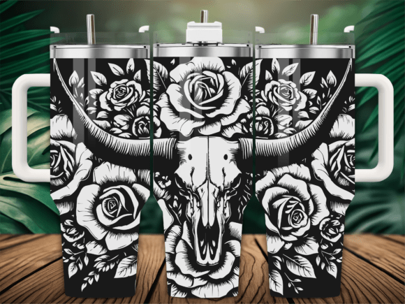 Bull Skull Rose Floral PNG Review