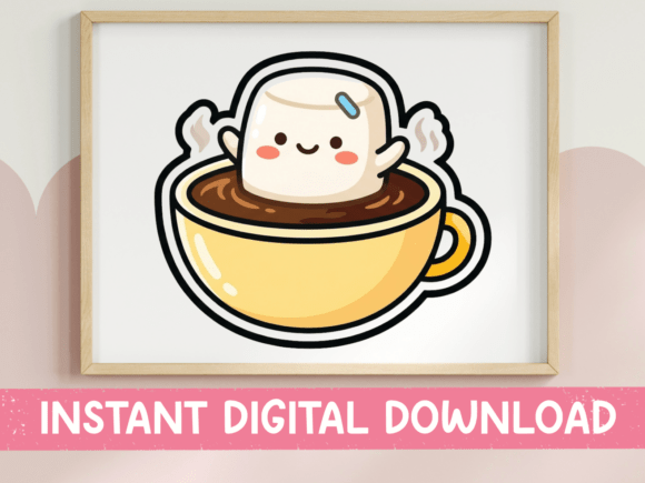 Cute Marshmallow Hot Cocoa Design