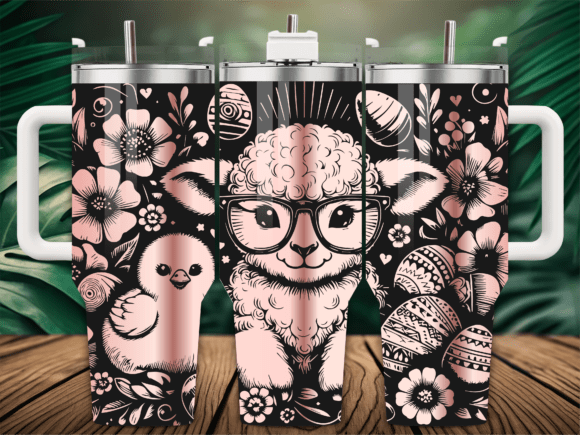 Easter Llama Chick Eggs Tumbler