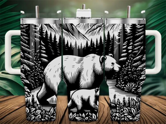 Mama Bear Nature Forest Tumbler