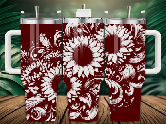 Maroon Boho Floral