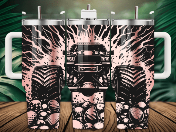 Monster Truck Easter Tumbler