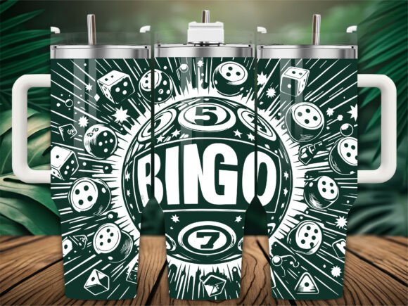 Retro Bingo Luck Dice 40oz Tumbler