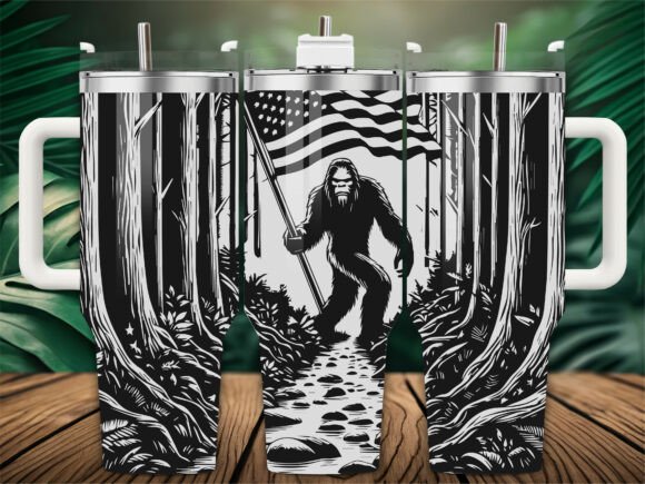 Retro Sasquatch Moon 40oz Tumbler
