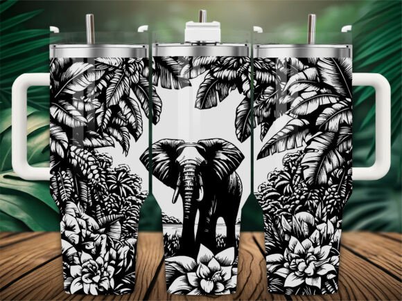 Safari Elephant Embroidery Design