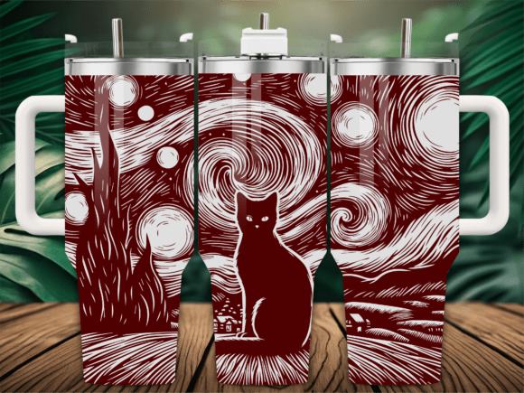 Starry Night Sky Cat City