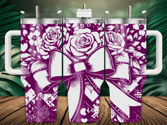 Valentines Floral Rose Bow
