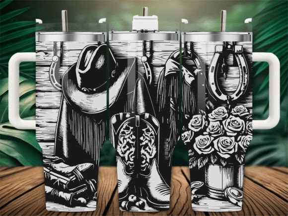 Western Boots Roses